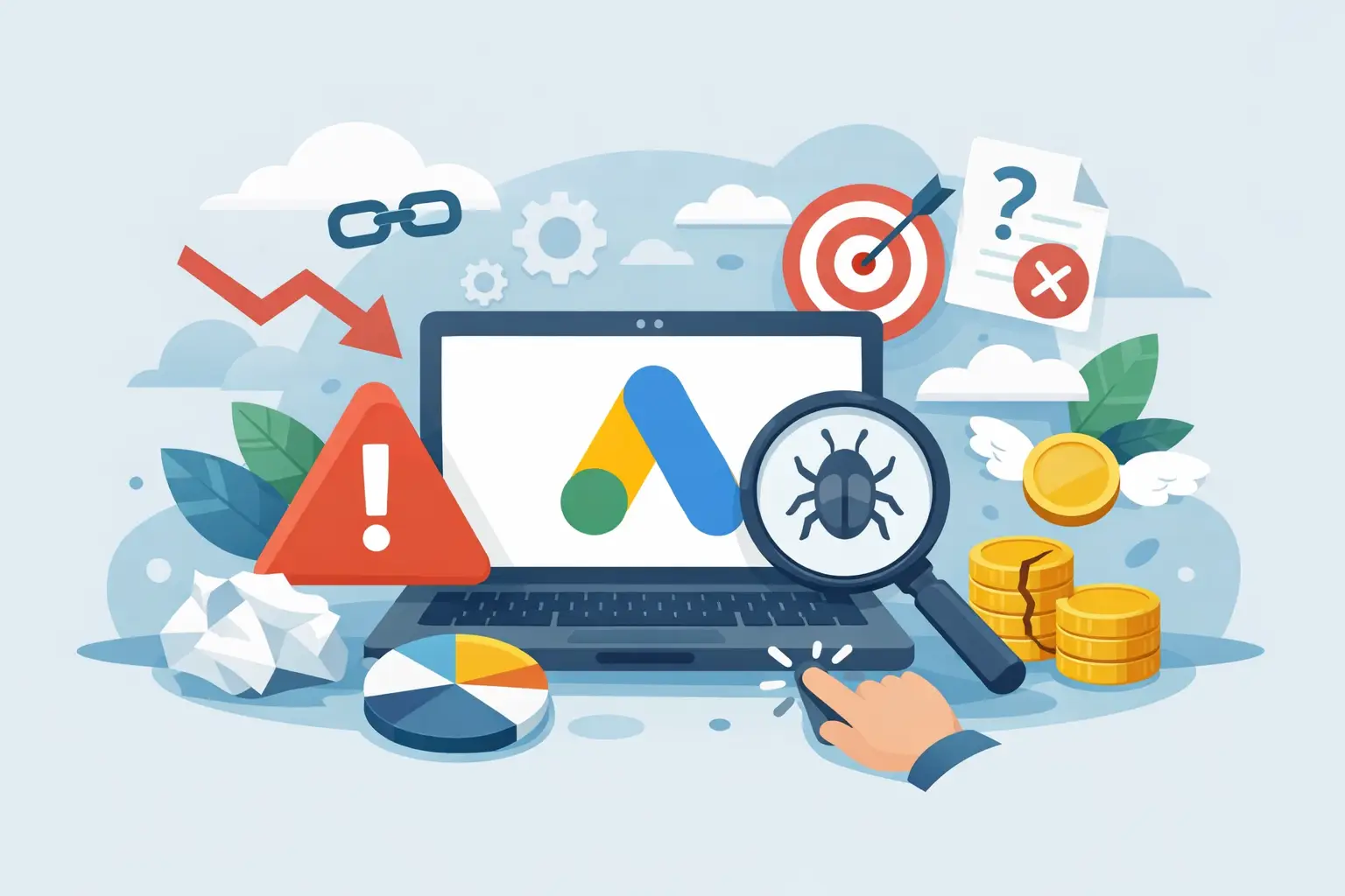 9 errores comunes en Google Ads