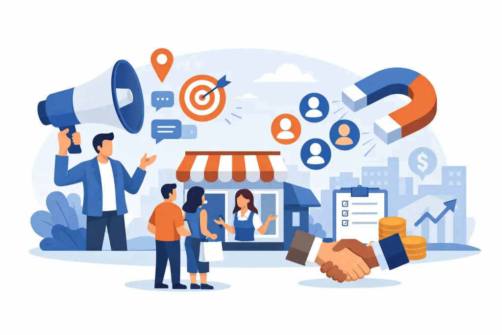 Estrategia para captar clientes locales que vende