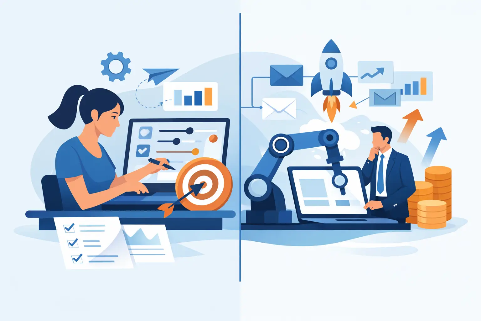 Campaña manual vs automatizada para vender más