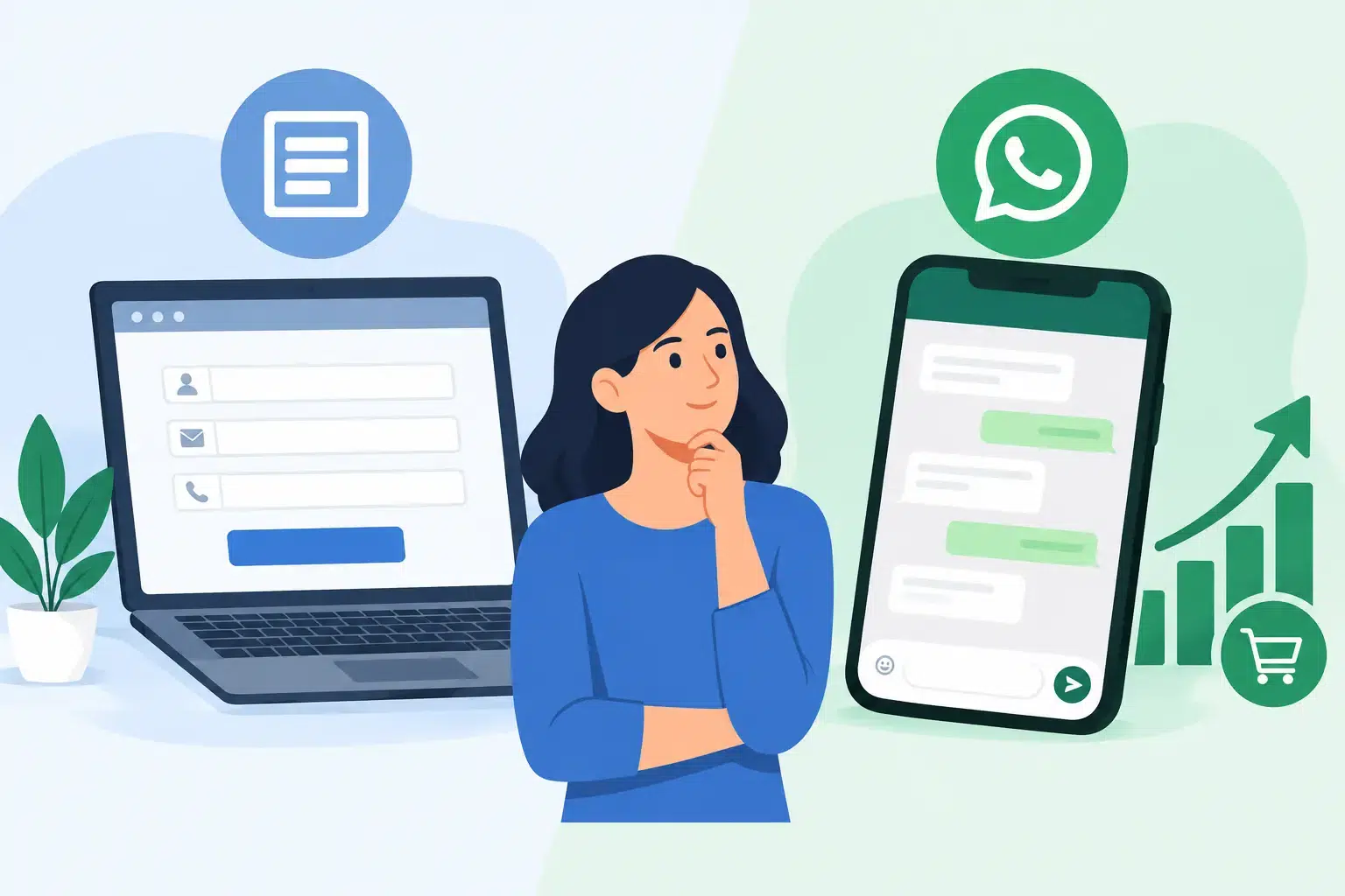 Formularios versus WhatsApp para ventas reales